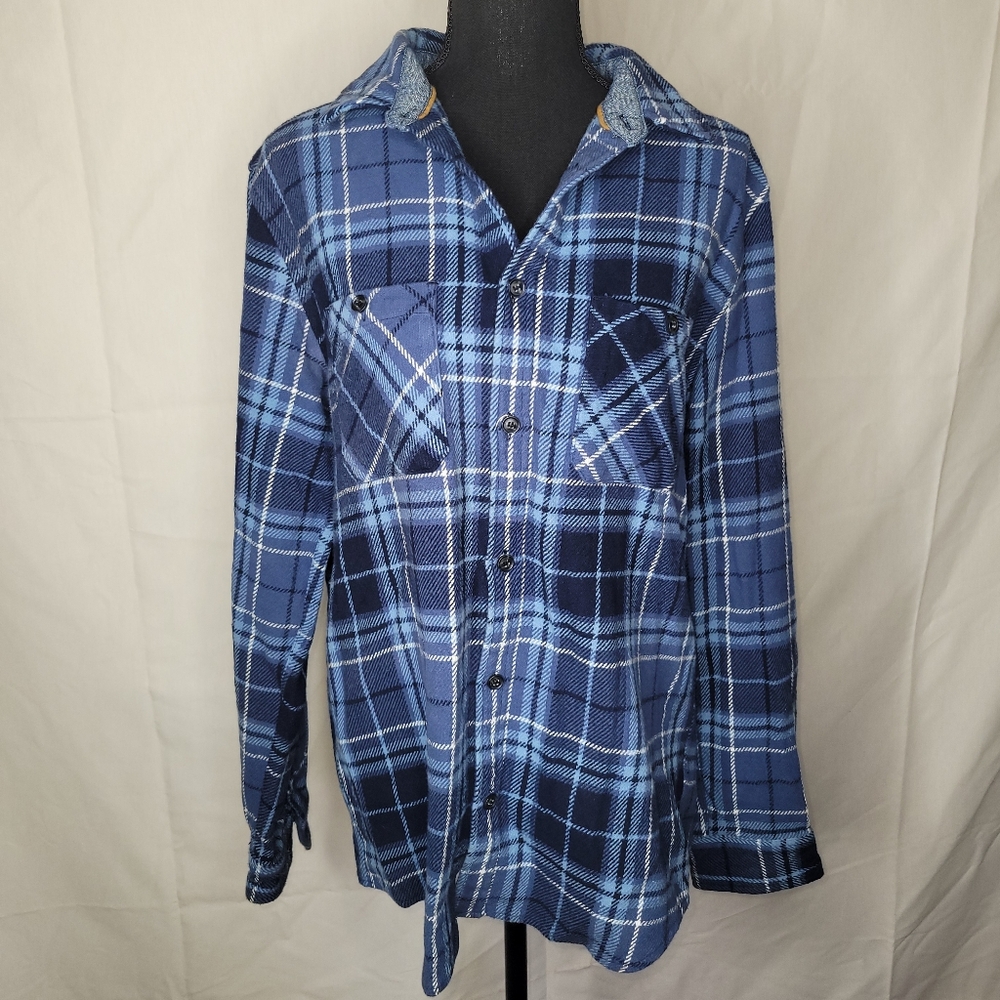 Telluride Clothing‎ Company Blue Plaid Button-Up Shirt Size Medium